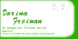 dorina freiman business card
